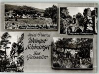 76835 W6741 Gleisweiler Foto AK Hotel Weingut Schönsiegel Burg Ruine Scharfeneck Foto Metz