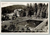 77815 W7580 Sand , Schwarzwaldhochstr 1943 Gebrauchsspuren Schwimmbad Kurhaus Hundseck Feldpost WK II