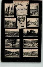 68500 Guebwiller Gebweiler 1908 Gebrauchsspuren Pfarrkirche Tracht Wlsass Burg Hugsein Hotel Murbach