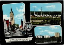 93333 W8425 Neustadt a.d.Donau - Hauptstrasse Ölraffinerie Hochhäuser Schwaigfeld 3-Bildaufnahme