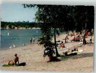 30823 W3008 Garbsen Foto AK Schwimmbad Lido und Autobahnraststätte