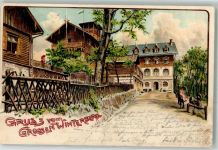 01814 O8320 Bad Schandau 1899 Lithographie Grosser Winterberg