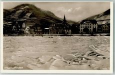 65385 W6220 Assmannshausen 1929 Foto AK Rhein zugefroren Winter