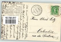 Mädchen Rosenstrauß Hund Gedicht Kinderpoesie 1900 Prägedruck