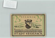 Notgeld - Stadt Vegesack 25 Pfennig - Raddampfer Lief Raddampfer