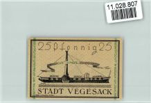 Notgeld - Stadt Vegesack 25 Pfennig - Raddampfer Lief Raddampfer