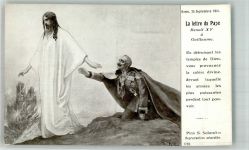 Kaiser Wilhelm II und Jesus bittet umd Gnade pinx Solomko, S. Patriotik WK I, Deutschland 1914