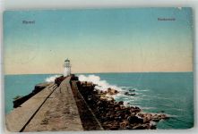 Memel Klaipeda 1913 Gebrauchsspuren Leuchtturm Nordermole