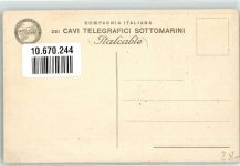 Italcable Telegrafiche Della Vogelschau Landkarte