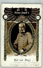 Heil und Sieg Patriotik Kaiser Franz Josef I. 1915 Gebrauchsspuren