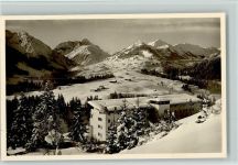 6991 Riezlern , Kleinwalsertal - Hochgebirgsklinik Dr. Backer im Winter 1951 Foto AK