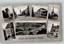 63939 W8767 Wörth a. Main - Hexenturm Oberes Tor St. Nikolaus Kirche Volksschule St. Wolfgang Kirche Rathaus Mehrfachaufnahme