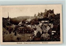 52156 W5108 Monschau - Evangel. Kirche Schloßruine Montjoie