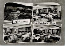 64385 W6101 Ober-Kainsbach - Gasthaus Pension Zum Hohenstein Innenaufnahmen Gastraum 4-Bildaufnahme
