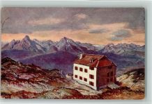 W8240 Berchtesgaden Stöhrhaus auf dem Untersberg Hüttenstempel Berghütte Künstlerkarte