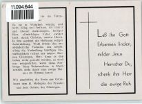 Gefallen 1946 Sterbebild