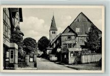 37647 W3453 Polle , Weser - Mittelstraße Kirche Konditorei
