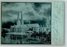 23552 W2400 Lübeck 1898 Passepartout Dom und Museum
