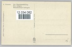 Frau sitzt am Fenster mit Stickrahmen - Zur Brautausstattung Sticken Künstlerkarte