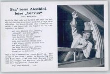 Sag beim Abschied Servus - Franke Nr. 85 AK Liederkarte