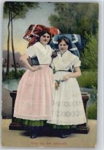 Zwei Frauen Trachten Spreewald 1911