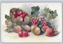 Korb mit verschiedenen Früchten Frucht, Gemüse Künstlerkarte