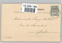 Hutmode - Dackel mit Brief im Maul - Munk 1902 AK Dackel