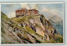 Watzmannhaus - Berghüttenstempel 1917 AK Compton, E. H. Künstlerkarte