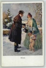 Engel im Winter und weint - Amor
