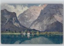 W8240 Königssee b Berchtesgaden Compton, E. H. Künstlerkarte