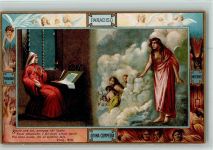 Serie Nr. 627 Verlag E. Sborgi - Visione di Sapia , christliches AK Verlag Prägedruck