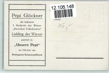 Pepi Glöckner Souberette des Wiener Volkstheaters gastiert in "Unsere Pepi" AK Theater