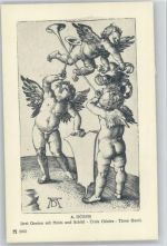 Drei Genien mit Helm und Schild Dürer, A.