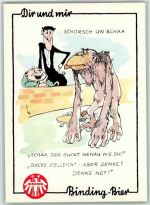Dir und mir Binding Bier - Menschenaffe Werbung Bier