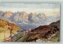 Karwendelgebirge vom Herzogstand Compton, E. H. Künstlerkarte