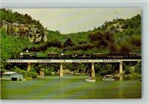 Tag Ry Southern Ry 2-8-0 Nr. 722 lead a fan trip over Blue Pond, Alabama on the TAG railway in August 1971 - AK Lokomotive