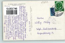 35321 W6312 Laubach , Hess 1953 - Straßenpartie, Schloss, Kirche AK