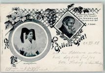 Gedicht von Hebel - Trachten Hebel Joh. P. 1899 Künstlerkarte