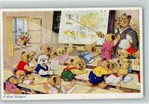 Serie 1525- Verlag Oppel & Hess . Bärenschule - vermenschlichte Tiere Baumgarten, Fritz 1941