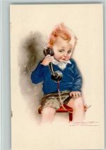 kleiner Junge telefoniert sign Mauzan Telefon