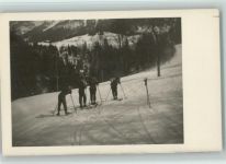 Grenzposten auf Ski? ca 1940 Foto AK Ski