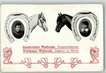 Geschwister Wallenda - Doppelvoltigeure , Hufeisen Reiten