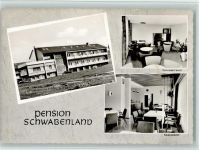 88339 W7967 Bad Waldsee 1965 - Pension Schwabenland, mit Innenansicht, gute Erhaltung AK