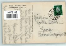 07545 O6500 Dürrenebersdorf 1929 - Etablissement "Forstgarten" , gute Erhaltung AK