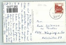 65239 W6203 Massenheim , Main-Taunus-Kr 1965 - Kriegerdenkmal, Kirche, Straßenbild, gute Erhaltung AK