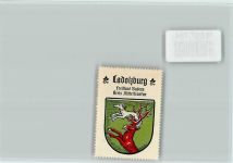 90556 W8501 Cadolzburg - Vignette Wappen Kaffee Hag ca 1920-1940 Hirsch Hund