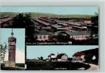 W7420 Münsingen , Württ Truppenübungsplatz Turm Lager-Eingang 3-Bildaufnahme Kaserne