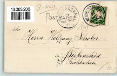 90530 W8508 Wendelstein , Mittelfr Lithographie Gruss aus - Kirchlein 1899 AK