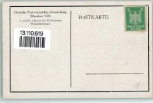 W8000 München Deutsche Postwertzeichen-Ausstellung Medaille Bildhauer Hans Lindl Philatelistentag 1924