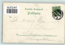 42103 W5600 Barmen 1897 Lithographie Kunstanstalt Rosenblatt - Hotel Landsknecht mit Pferdebahn, aussichtsturm, Berlinerstr. mit Pferdebahn, , Stempelfleck